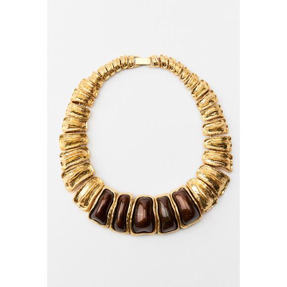 Nwt- Zara  MIXED PIECES NECKLACE - Picture 1 of 4